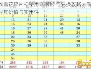 逆战雪花碎片神秘用途揭秘 与兑换攻略大解析：探寻其价值与实用性