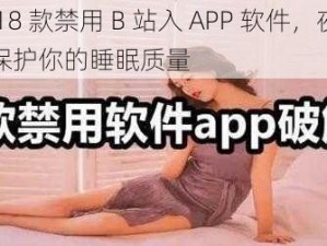 夜里 18 款禁用 B 站入 APP 软件，夜间禁用，保护你的睡眠质量