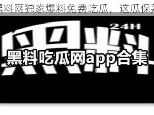 黑料网独家爆料免费吃瓜，这瓜保熟