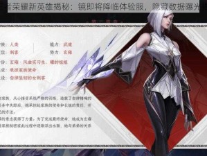 《王者荣耀新英雄揭秘：镜即将降临体验服，隐藏数据曝光揭秘》