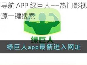 大菠萝福建导航 APP 绿巨人——热门影视、小说、音乐、游戏资源一键搜索