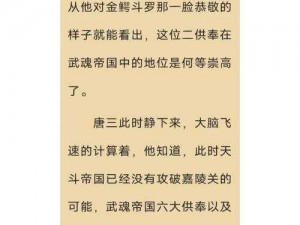 斗罗大陆乱世浮殇小说免费阅读，极致还原原著，带你领略武魂世界的奇幻之旅