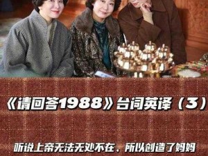 韩国出色好看的电视剧推荐：请回答 1988——唤起回忆的经典之作