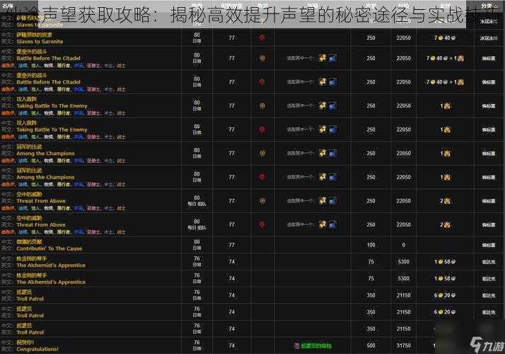 仙途声望获取攻略：揭秘高效提升声望的秘密途径与实战技巧