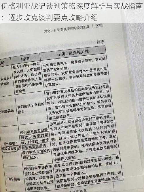 伊格利亚战记谈判策略深度解析与实战指南：逐步攻克谈判要点攻略介绍