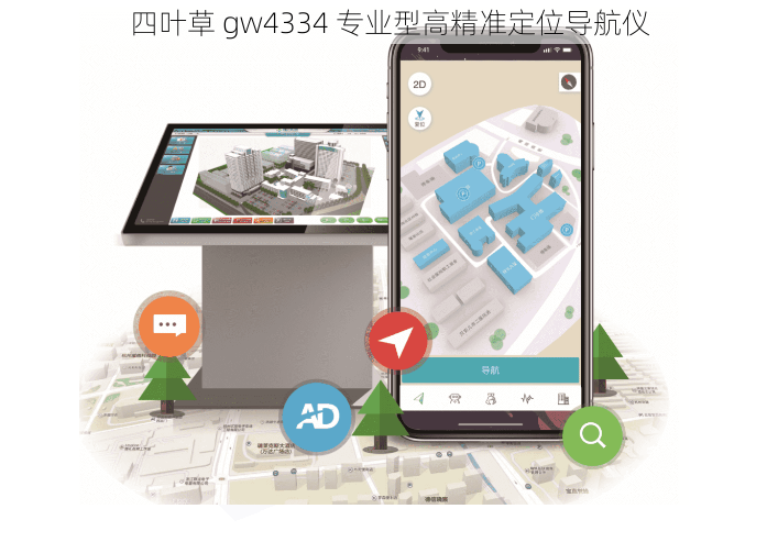 四叶草 gw4334 专业型高精准定位导航仪