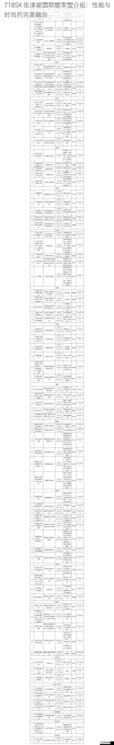 718SX 张津瑜国际版车型介绍：性能与时尚的完美融合