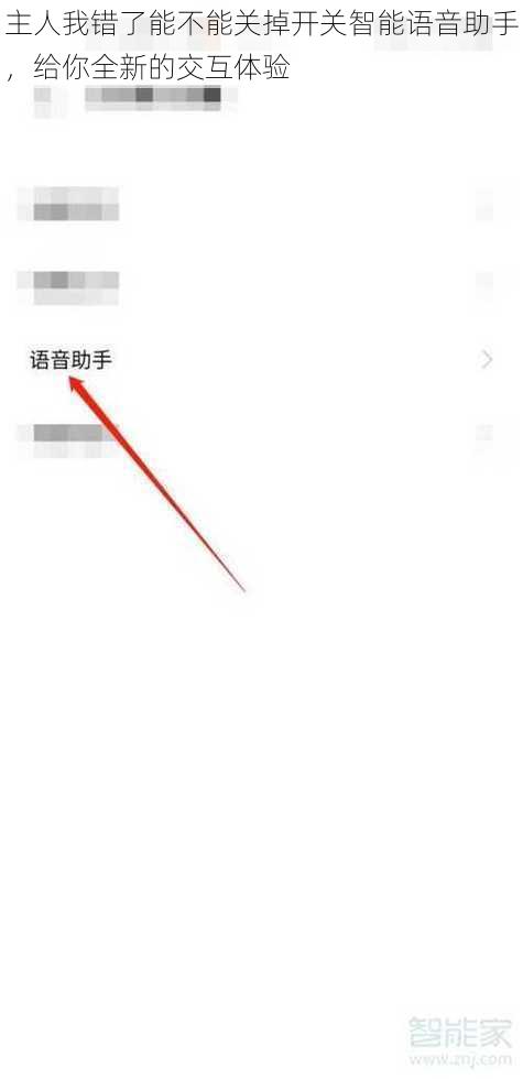 主人我错了能不能关掉开关智能语音助手，给你全新的交互体验